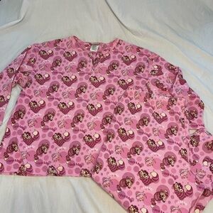 Pink Cheshire Cat Pajama Set Size XL